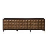 Acme - Diya Console Cabinet AC02503 Forged Bronze & Espresso Finish