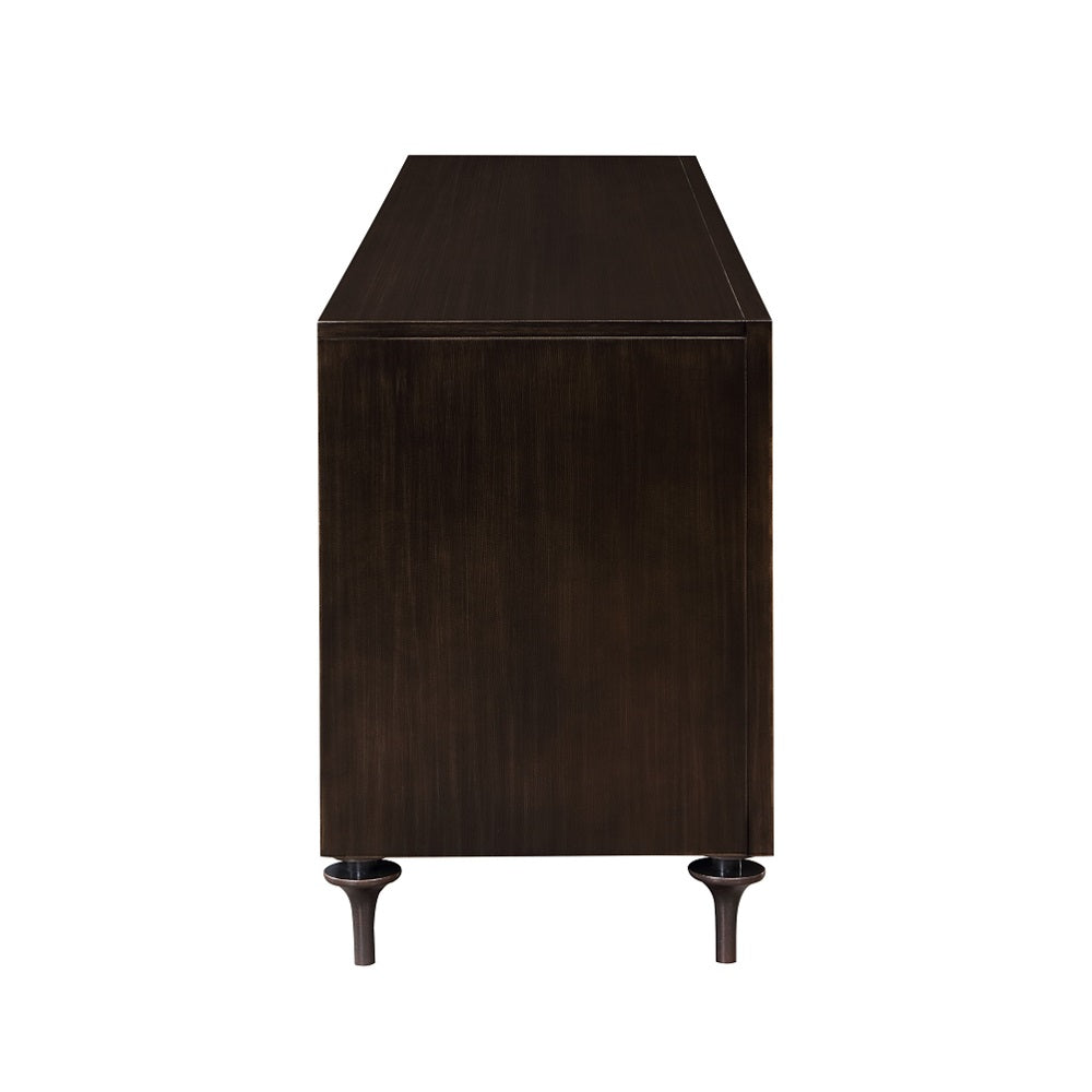 Acme - Diya Console Cabinet AC02503 Forged Bronze & Espresso Finish