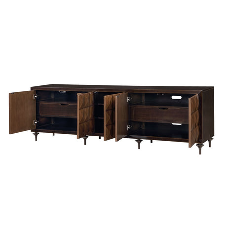 Acme - Diya Console Cabinet AC02503 Forged Bronze & Espresso Finish