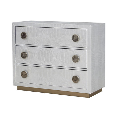 Anpu Console Cabinet AC02505 Silver Faux Crocodile Skin Finish | Acme - AC02505 - Home Elegance USA - 2