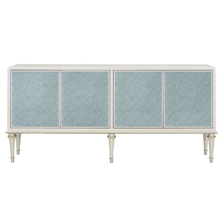 Ansaldo Console Cabinet AC02506 Pearl White & Silver Shimmer Finish | Acme - AC02506 - Home Elegance USA - 3