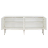 Ansaldo Console Cabinet AC02506 Pearl White & Silver Shimmer Finish | Acme - AC02506 - Home Elegance USA - 5