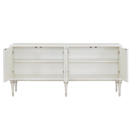 Ansaldo Console Cabinet AC02506 Pearl White & Silver Shimmer Finish | Acme - AC02506 - Home Elegance USA - 5