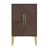 Andy Bar Cabinet AC02508 Brushed Brown Oak & Champagne Finish | Acme - AC02508 - Home Elegance USA - 3