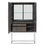 Andra Bar Cabinet AC02509 Hand Brushed Gray Oak & Chrome Finish | Acme - AC02509 - Home Elegance USA - 5