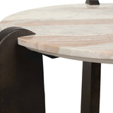 Talud Modern Marble Side Table Bronze / Gray - Dark Brown / Beige by Uttermost - View 4