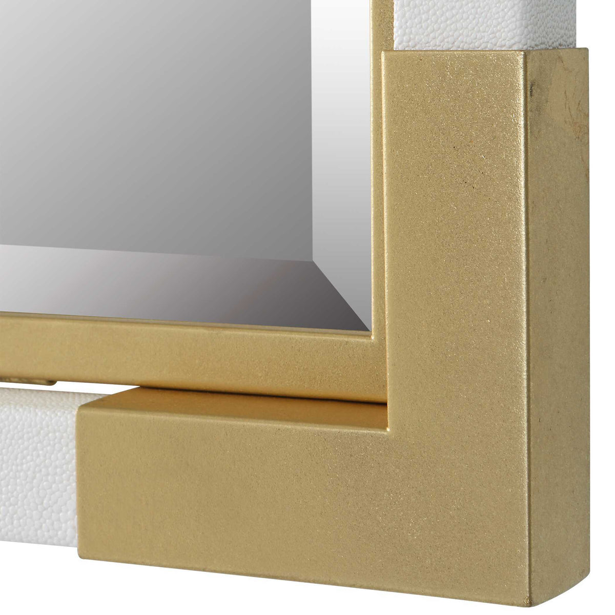 Malik White & Gold Mirror - White / Black by Uttermost - View 5