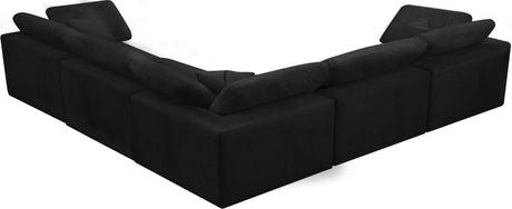 Cozy - Modular Sectional Cloud - Black - Fabric - 634Black - Sec5C - Home Elegance USA - 2