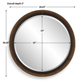 Porthole Round Mirror Bronze - Black by Uttermost - View 7
