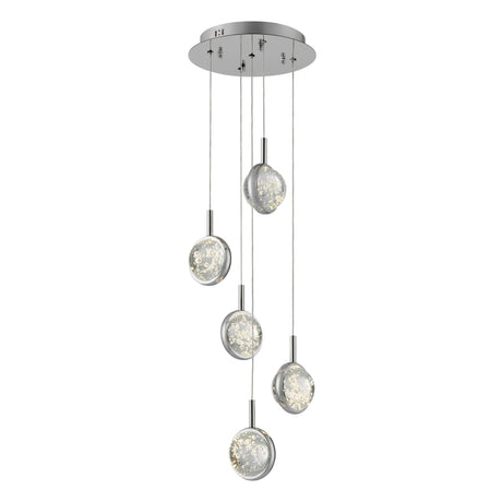 Bubbling Glow Round Chandelier // Chrome  | Finesse - Home Elegance USA