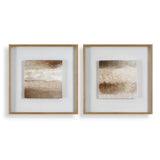 Between Lines Abstract Painting (Set of 2) - Light Brown / White by Uttermost - View 1