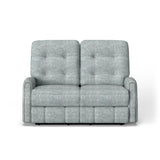 Devon Transitional Fabric Power Reclining Loveseat With Nailhead Trim | Flexsteel