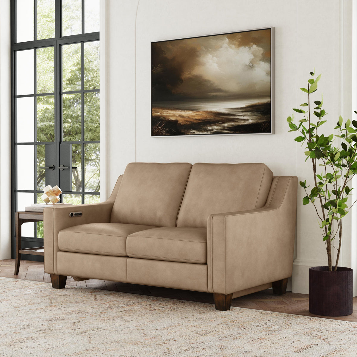 Finley Leather Power Inclining Loveseat | Flexsteel