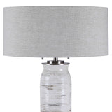 Lenta Table Lamp - White / Silver by Uttermost - View 5