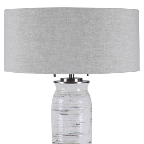 Lenta Table Lamp - White / Silver by Uttermost - View 5