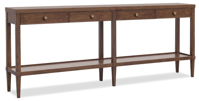 Cashiers Skinny Console Table Chestnut - Dark Brown by Hooker Furniture - View 1