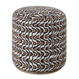 Cas Plush Ottoman Espresso - Dark Brown by Uttermost - View 1