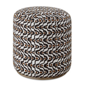 Cas Plush Ottoman Espresso - Dark Brown by Uttermost - View 1