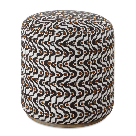 Cas Plush Ottoman Espresso - Dark Brown by Uttermost - View 1
