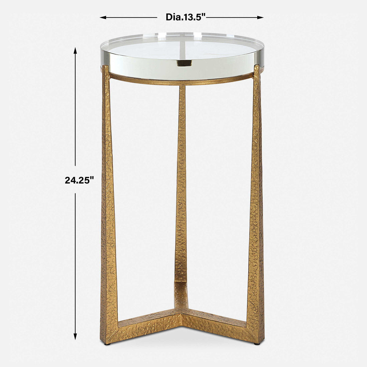 Midas Accent Table - Gold by Uttermost - View 7