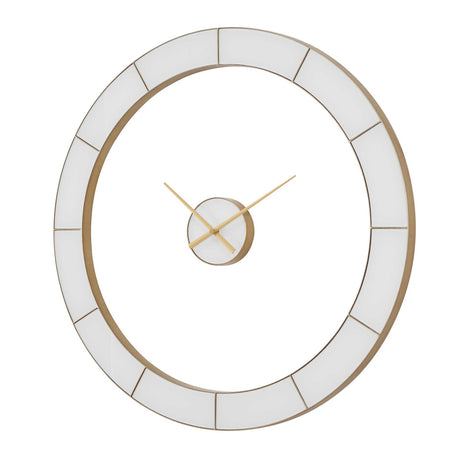 Ivory Halo Minimalist Wall Clock - Gold / White by Uttermost - View 4