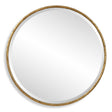 Sutton Aged Gold Round Mirror by Uttermost - View 1