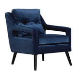 O'Brien Velvet Armchair - Blue / Black by Uttermost - View 5
