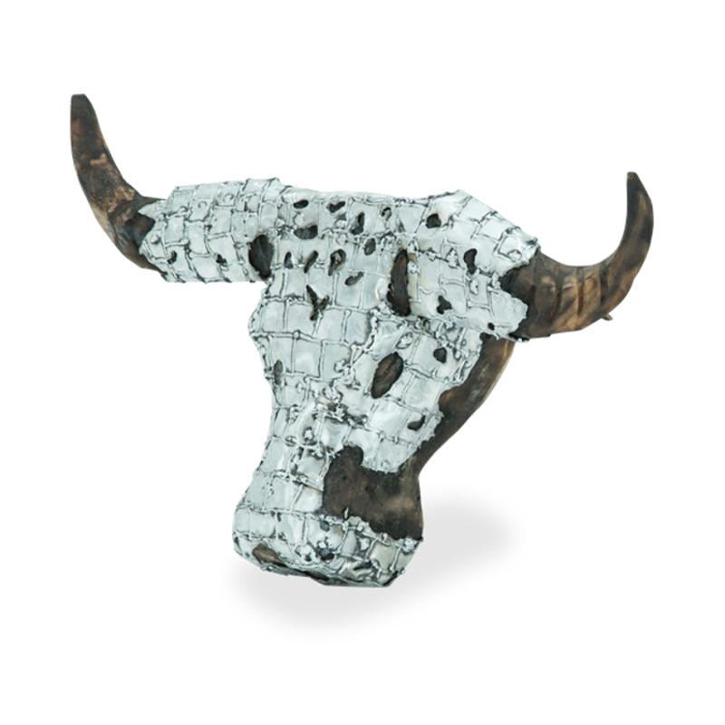 Discoveries Buffalo Head W - Hand Applied Metal Accents - Acf - Arf - Bufhd - 001 | Aico - ACF - ARF - BUFHD - 001 - Home Elegance USA - 1