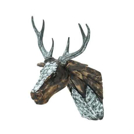 Discoveries Dear Head W - Hand Applied Metal Antlers & Accents - Acf - Arf - Derhd - 001 | Aico - ACF - ARF - DERHD - 001 - Home Elegance USA - 1