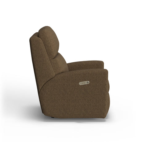 Catalina Transitional Fabric Power Rocking Recliner With Power Headrest | Flexsteel