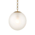 Ripple 1 Light Frost Glass Pendant - Gold by Uttermost - View 1
