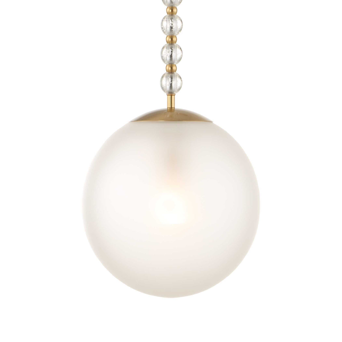 Ripple 1 Light Frost Glass Pendant - Gold by Uttermost - View 1