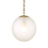 Ripple 1 Light Frost Glass Pendant - Gold by Uttermost - View 1