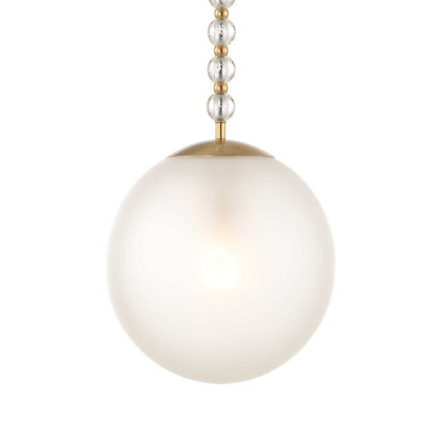 Ripple 1 Light Frost Glass Pendant - Gold by Uttermost - View 1
