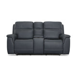 Sawyer Power Recl Loveseat With Console, Power Headrests, Lumbar - Marine | Flexsteel
