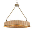 Ladakh 9 Light Round Wicker Pendant - Gold by Uttermost - View 1