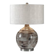 Tamula Table Lamp Distressed Ivory - Silver / Light Brown by Uttermost - View 1