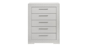 Blanca Modern Style 5-Drawer Chest Made with Wood in White