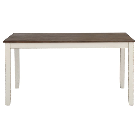 Ebers Chestnut and Vintage White 7-piece Dining Set - sold by Home Elegance USA