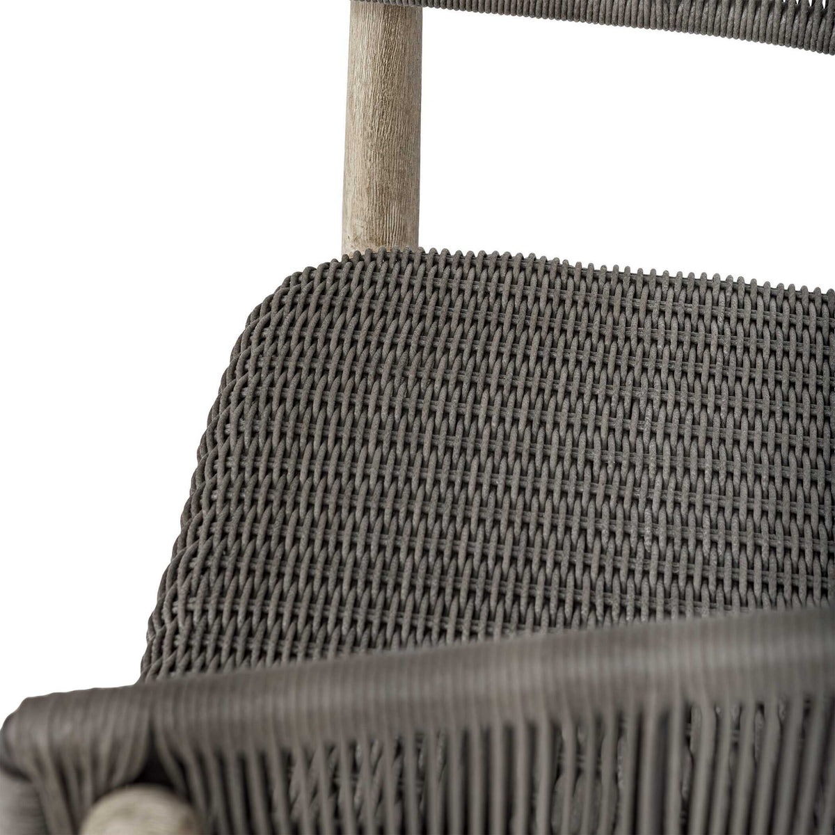 Dermott Outdoor Counter Stool - Light Brown / Dark Gray by Uttermost - View 8