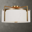 Colfax 3 Light Semi Flush Brass - Yellow / White by Uttermost - View 1