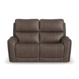 Carter Power Reclining Loveseat With Power Headrests & Lumbar - Cappuccino | Flexsteel