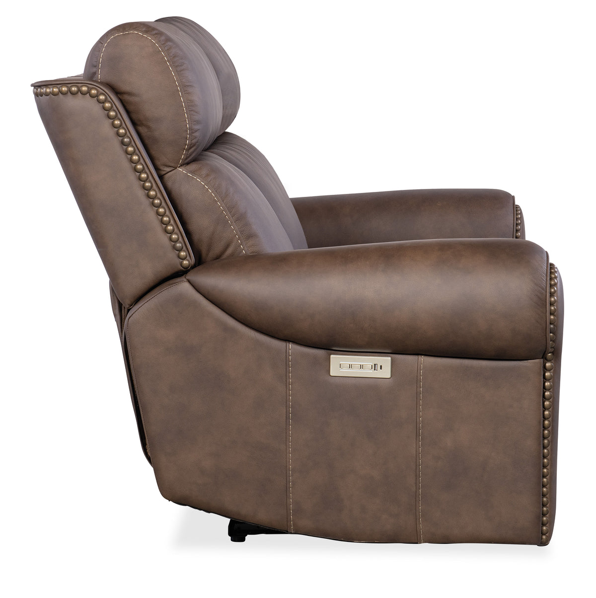 Duncan Power Loveseat With Power Headrest & Lumbar - Dark Brown by Hooker Furniture - View 7