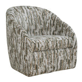 Mari Boucle Swivel Chair - Green / White by Uttermost - View 6