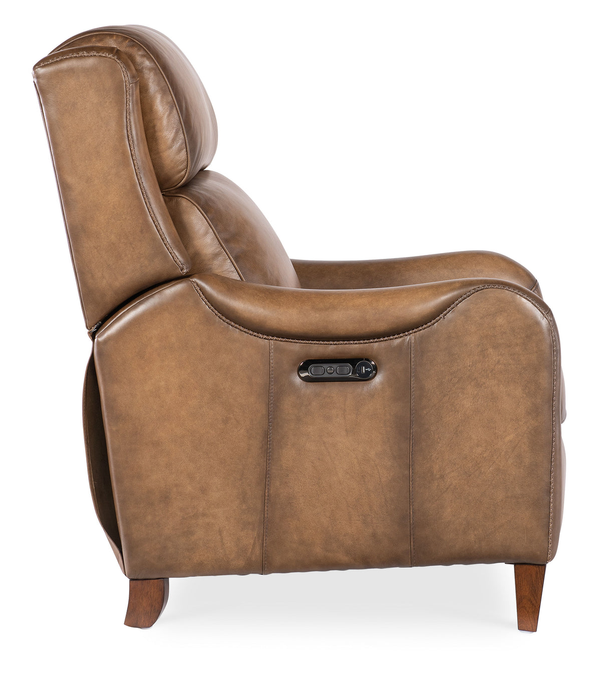 Carrington Power Recliner With Power Headrest - Light Brown by Hooker Furniture - View 7