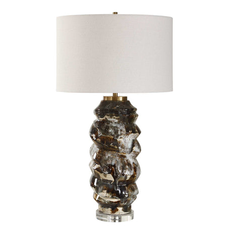 Cuoco Table Lamp Mottled Brown - Dark Brown by Uttermost - View 4