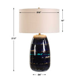 Orleans Glaze Table Lamp - Blue by Uttermost - View 7