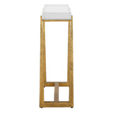 Midas Thick Crystal Accent Table - Gold by Uttermost - View 5