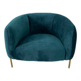 Dark Slate Grey and Gold Sofa Chair - Home Elegance USA