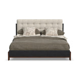 Waterfall Queen Upholstered Bed - Beige / Deep Ebony | Flexsteel